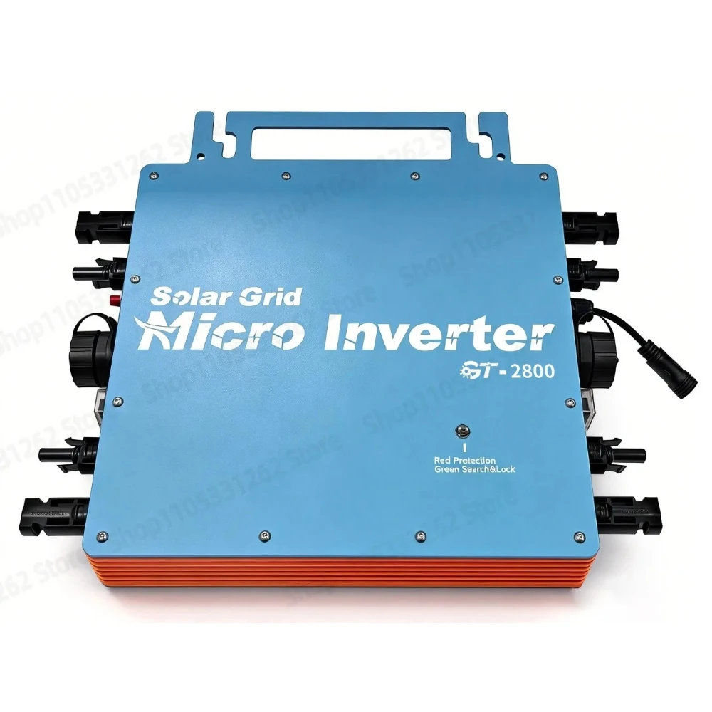 High Power Micro Inverter 2800W Grid Tie Anti-Reverse, Smart WiFi Monitoring 36V Battery Ready for Balcony Rooftop Solar