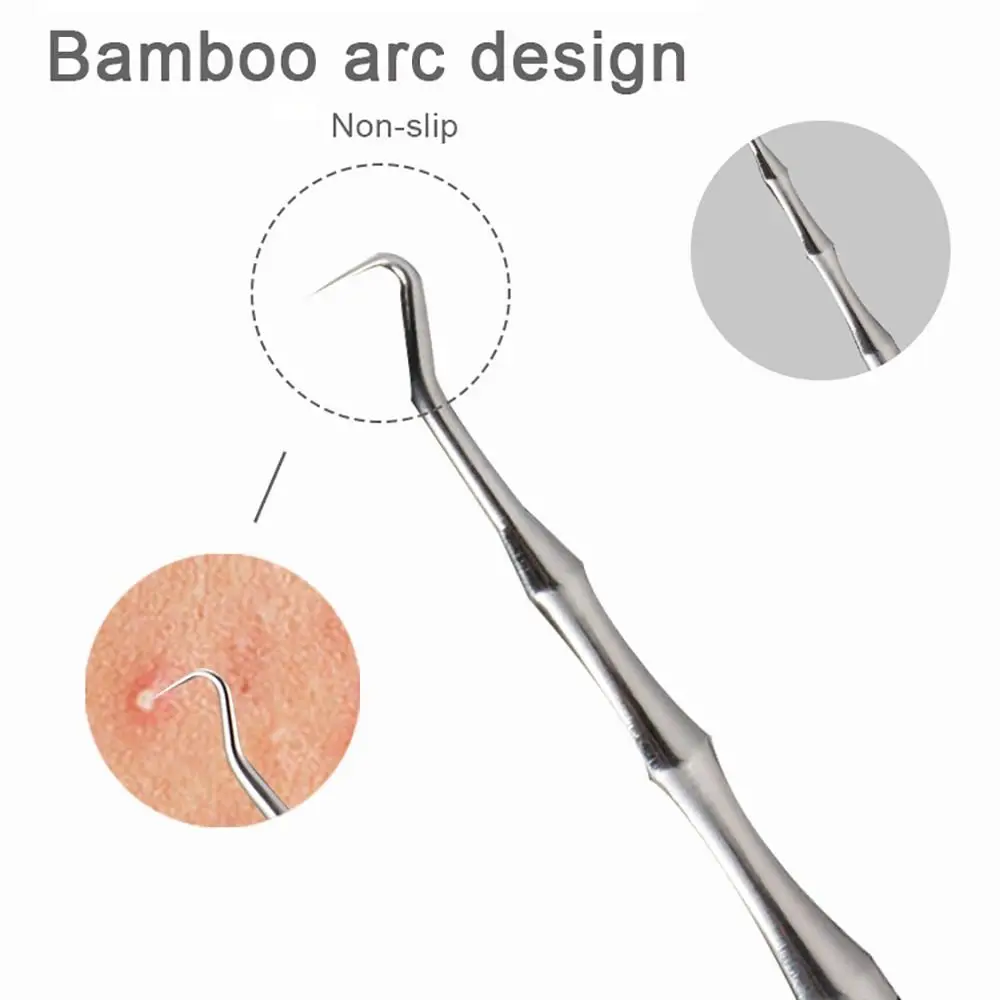 3Pcs New Pimple Remover Cell Clip Scraping & Closing Deep Cleaner Blackhead Tweezers Skin Tool Beauty Salon Acne Needle