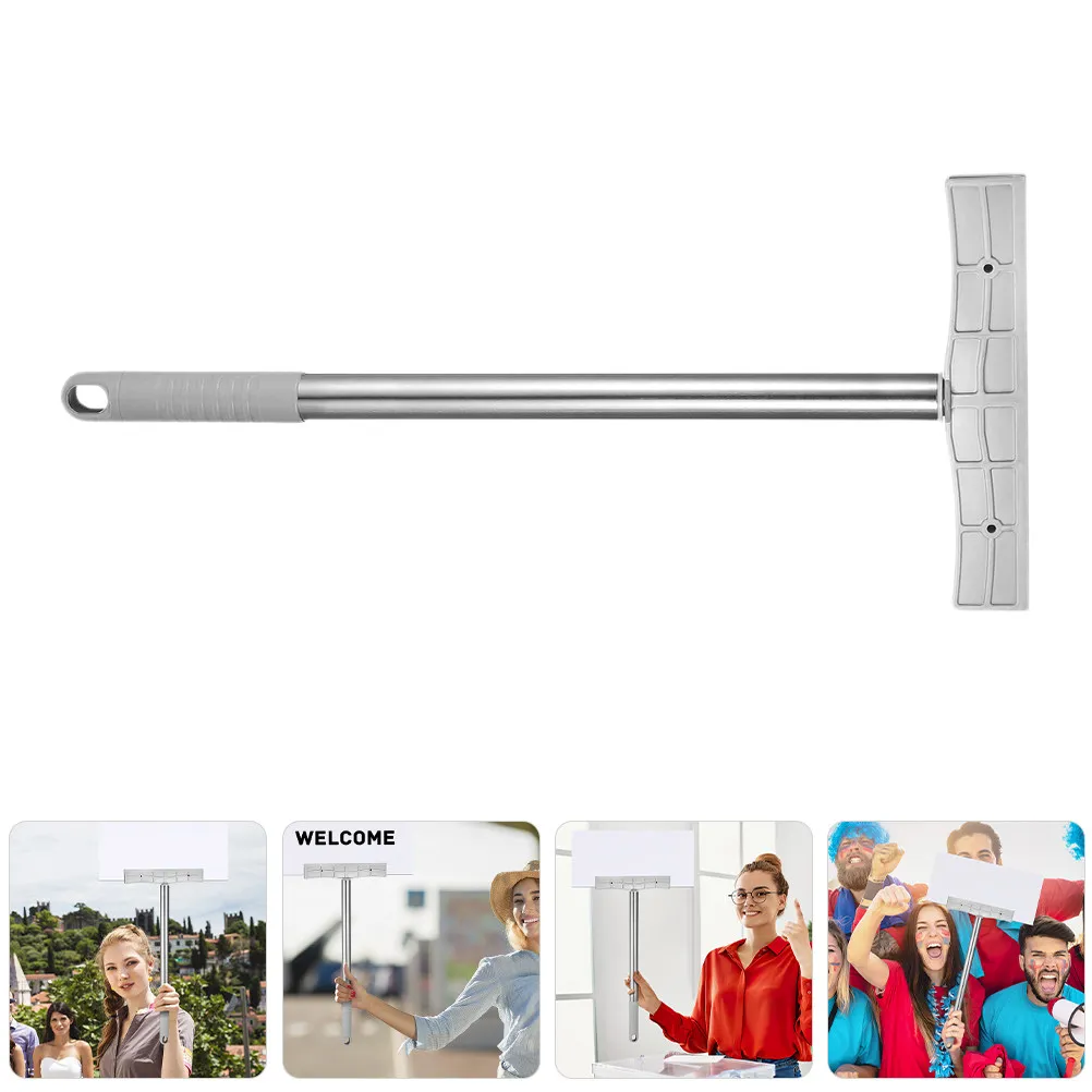 Stainless Steel Adjustable Handheld Sign Holder for Election, Sports, Tourism & Yard – Portable & Corrosion-Resistant