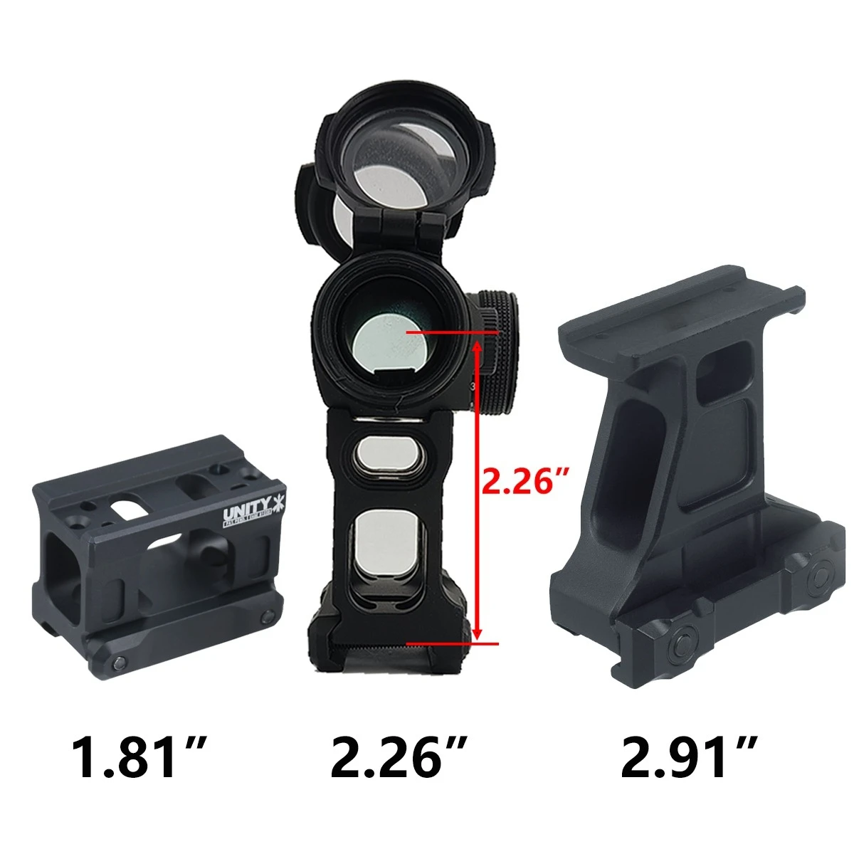 

UNITY Tactical Fast FTC 1.81 2.26 2.91 Mount For T01 T02 Red Dot Sight Scope Mount 2.26" TO OPTICAL CENTERLINE