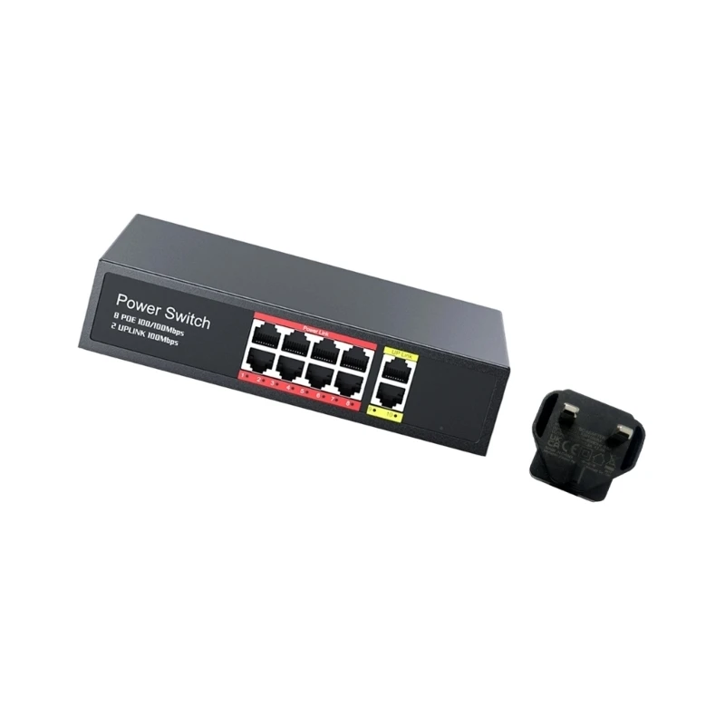 U75B 8 Port Ethernet POE Switching Metal Housing For CCTV Camera Systems Plug And Play