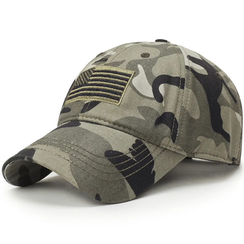 Shonemes Embroidery Flag Basetball Cap Sports USA Snapback Caps Outdoor Adjustable Hat Camo Black Green for Men Women