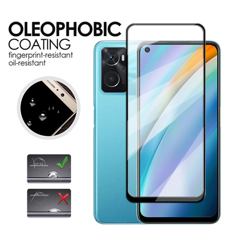 For OPPO K10 Tempered Glass OPPO K10 Pro A76 A74 A55 A54 A53 A16 Glass 2.5D Full Cover Screen Protector OPPO K10 4G 5G Lens Film