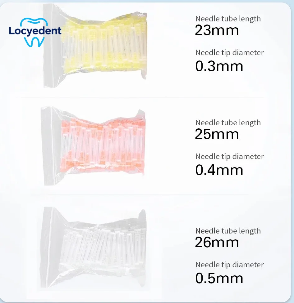 100 قطعة الأسنان إندو الري إبرة تلميح نهاية مغلقة الجانب ثقب إندو حقنة قناة الجذر غسل إبرة تلميح 25 جرام/27 جرام/30 جرام 30 جرام