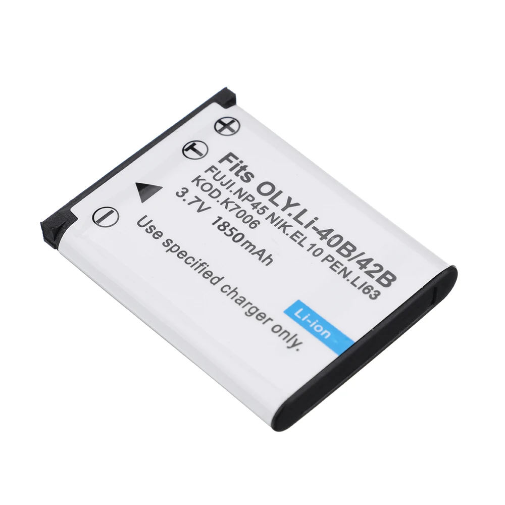 1850mah battery For Olympus Li-40B Li40B Li 40B Li-42B For Nikon EN-EL10 EN EL10 ENEL10 For Fujifilm NP-45 For Casio NP-80 NP80