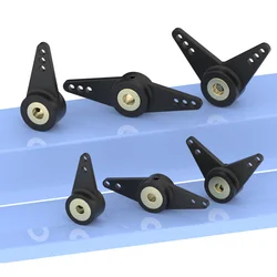 RC Boat Rudder Accessories - Copper Core Nylon Steering Arm with 3mm Shaft Hole (Single/L-Shaped/Straight Arm) for Marine Models