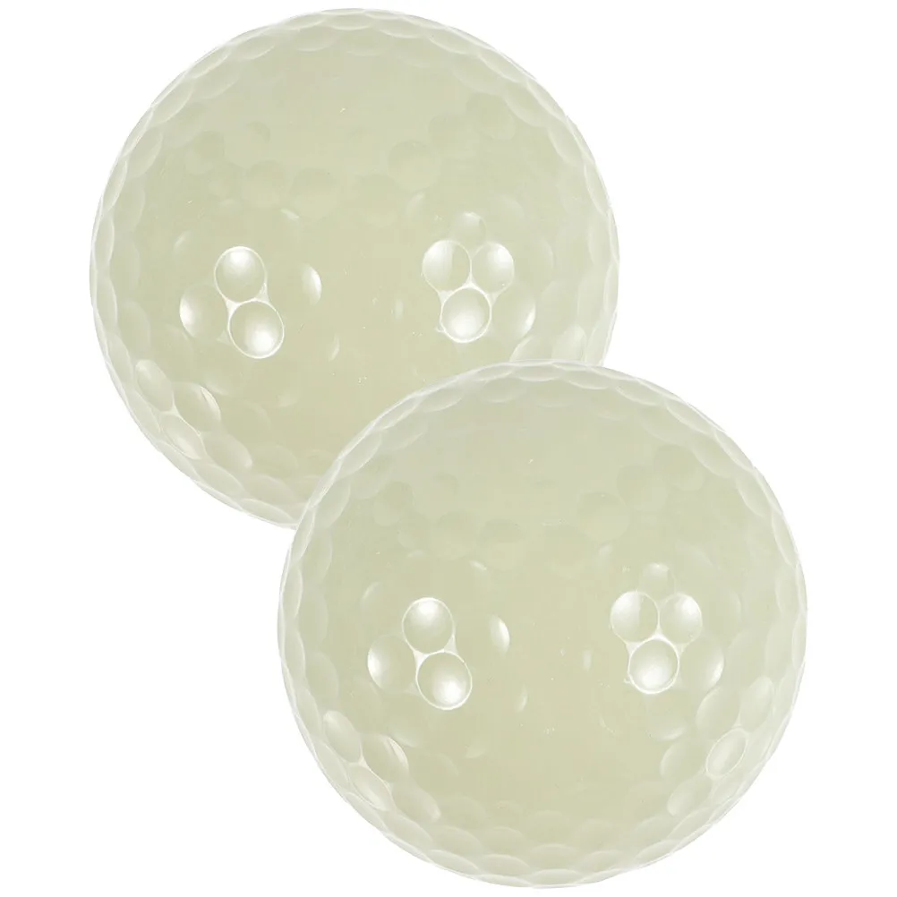 

2Pcs Glow in Dark Golf Balls Reusable Luminous for Night Practice Bright Fluorescent Rubber Golf Ball Fun Game Outdoor Sports