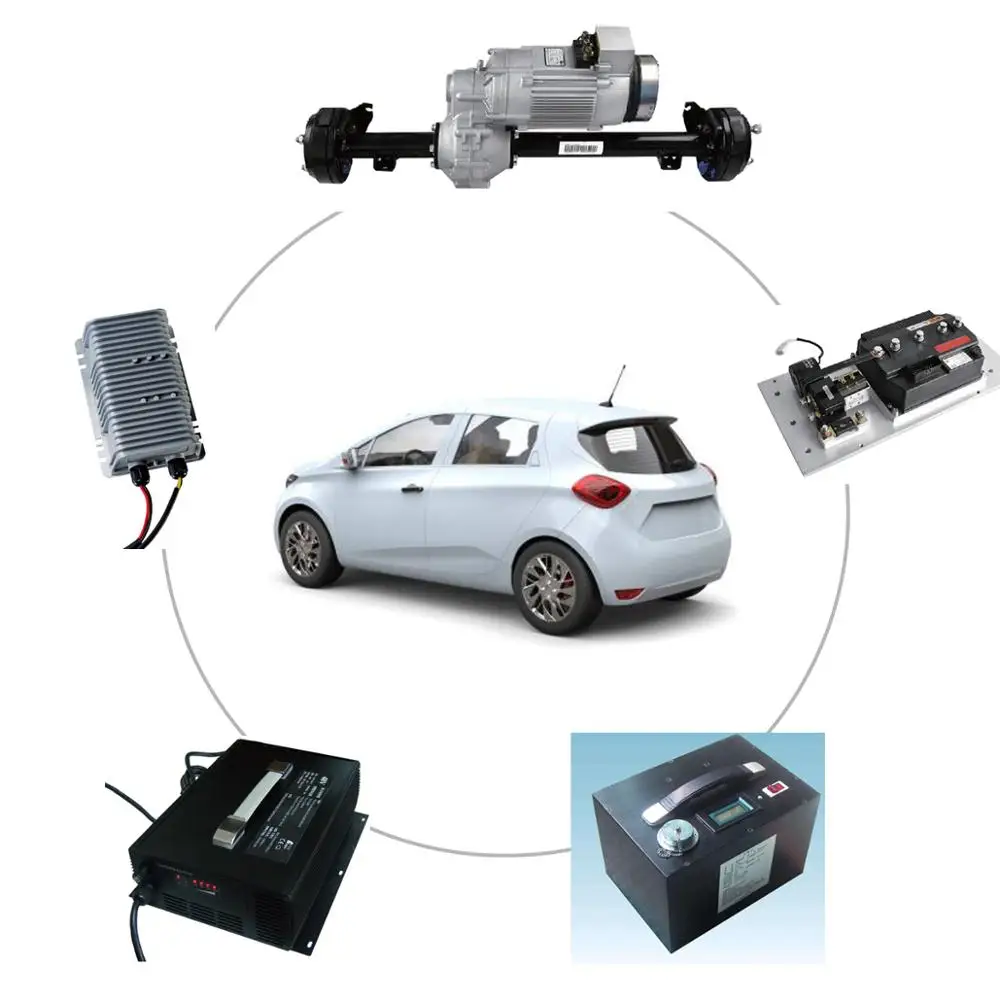 Regenerative 10kW 80V AC Motor with Differential for Electric Car