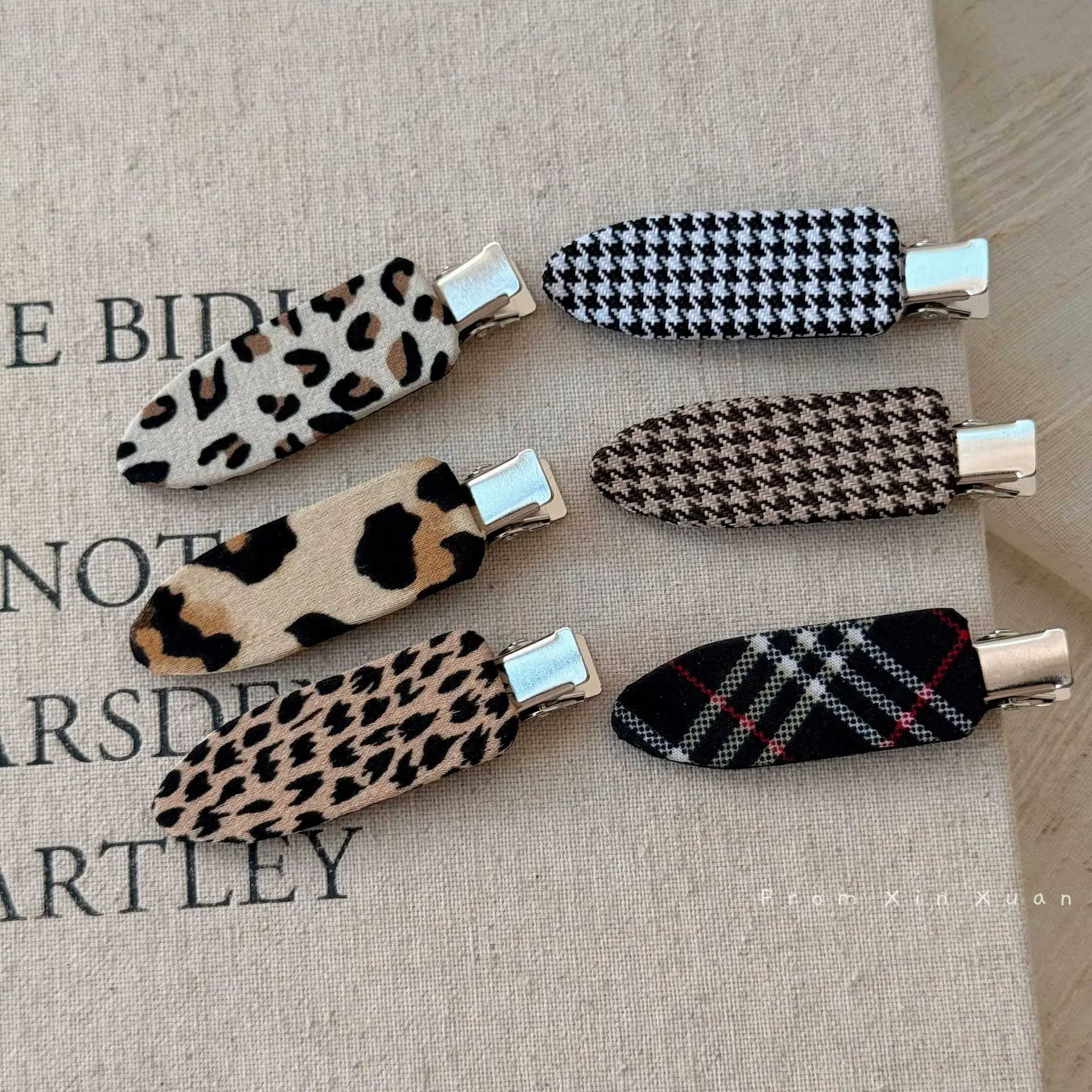 Leopard Print Hair Side Clip Seamless Forehead Bangs Broken Hair Clip Korean Fashion Women Girls Hairpin Styling Accessories