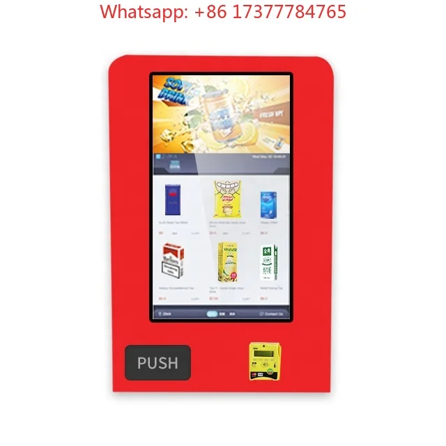 Belt Conveyor System Drinks Snacks Vending Machine, 24H Self-Service with Complete Payment Function