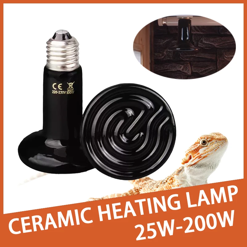 

Reptile Pet bird Preeding Mute Far-infrared Ceramic Heating Lamp E27 Heating Lamp 220v 25W 50W 75W 100W 150W 200W