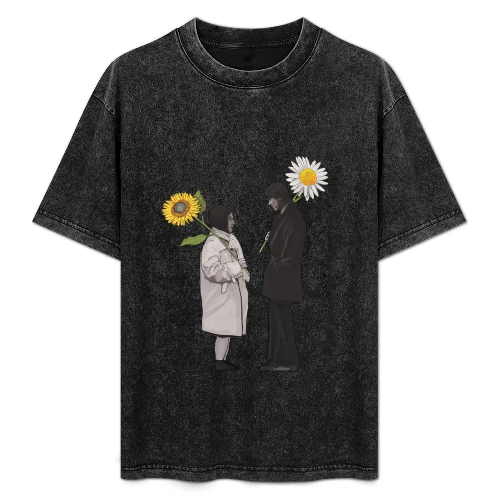 

Harold and Maude Daisy and Sunflower T-Shirt Functional Casual Short Sleeve Tee