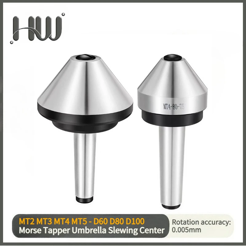 MT2 MT3 MT4 MT5 Morse Tapper Cone Mushroom Head Center Umbrella-type Rotating Center CNC Lathe Live Thimble Umbrella slivel