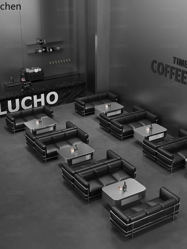 YFY  Sofa Seat Industrial Style Small Wine Bar Dining Bar Cafe Private Room Table and Chairs Coffee Table