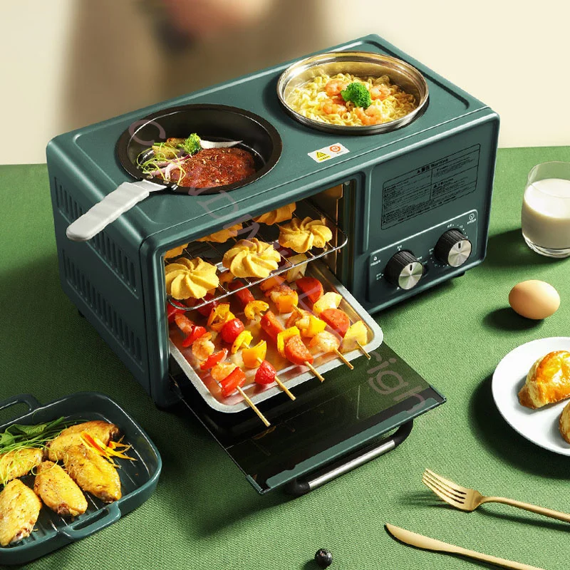 Multifunctional Electric Oven Household Breakfast Machine Bread Pizza Breakfast Machine Toaster Frying Pan Kitchen Tools