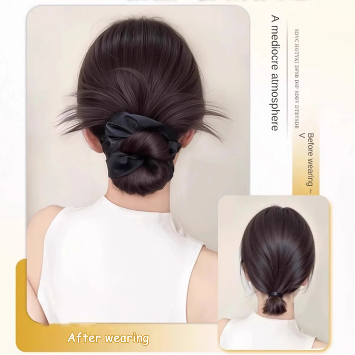 

Шиньон с низким пучком, коготью для волос и резинкой для ленивого натурального свободного хвоста, набор пончиков для волос на затылке