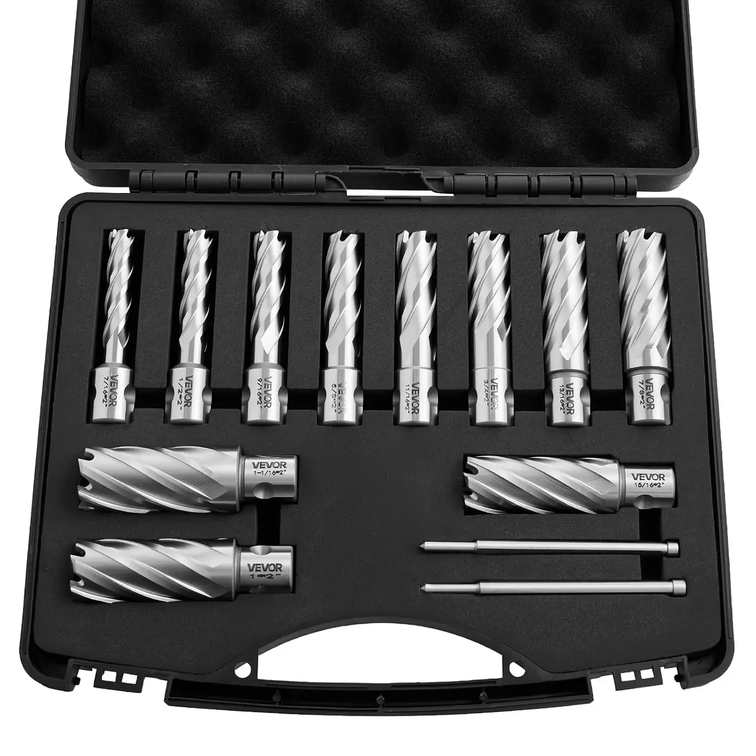 Annular Cutter Set, 13 pcs Universal Shank Mag Drill Bits Kit, 2