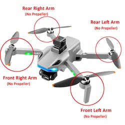 S135 GPS Drone Folding Quadcopter Original Spare Part Front Rear Arm with Engine Motor DIY Accessory