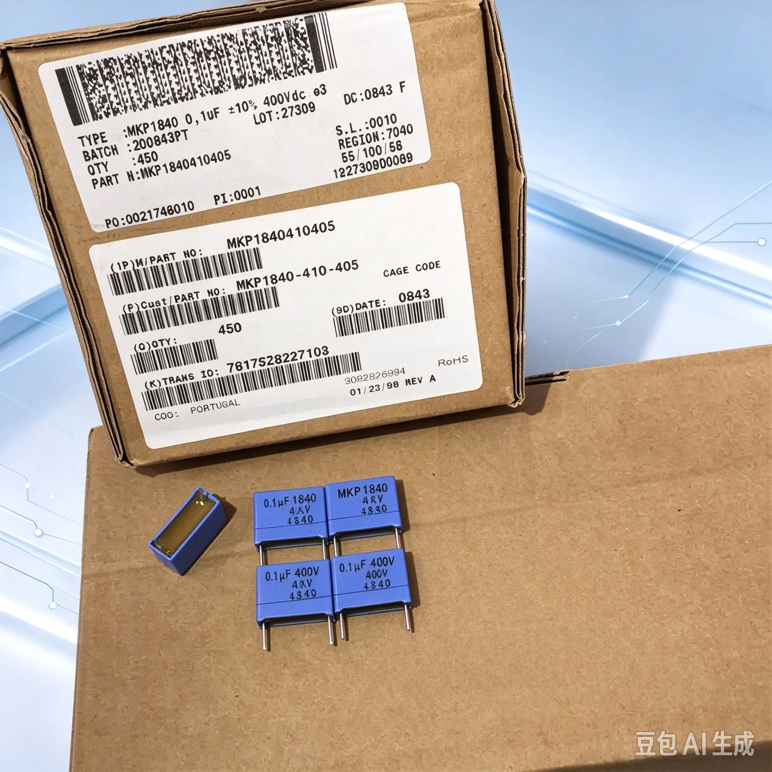 Genuine for VISHAY ERO MKP1840 0.1UF 400V Non-polar Coupling Capacitor  100pcs