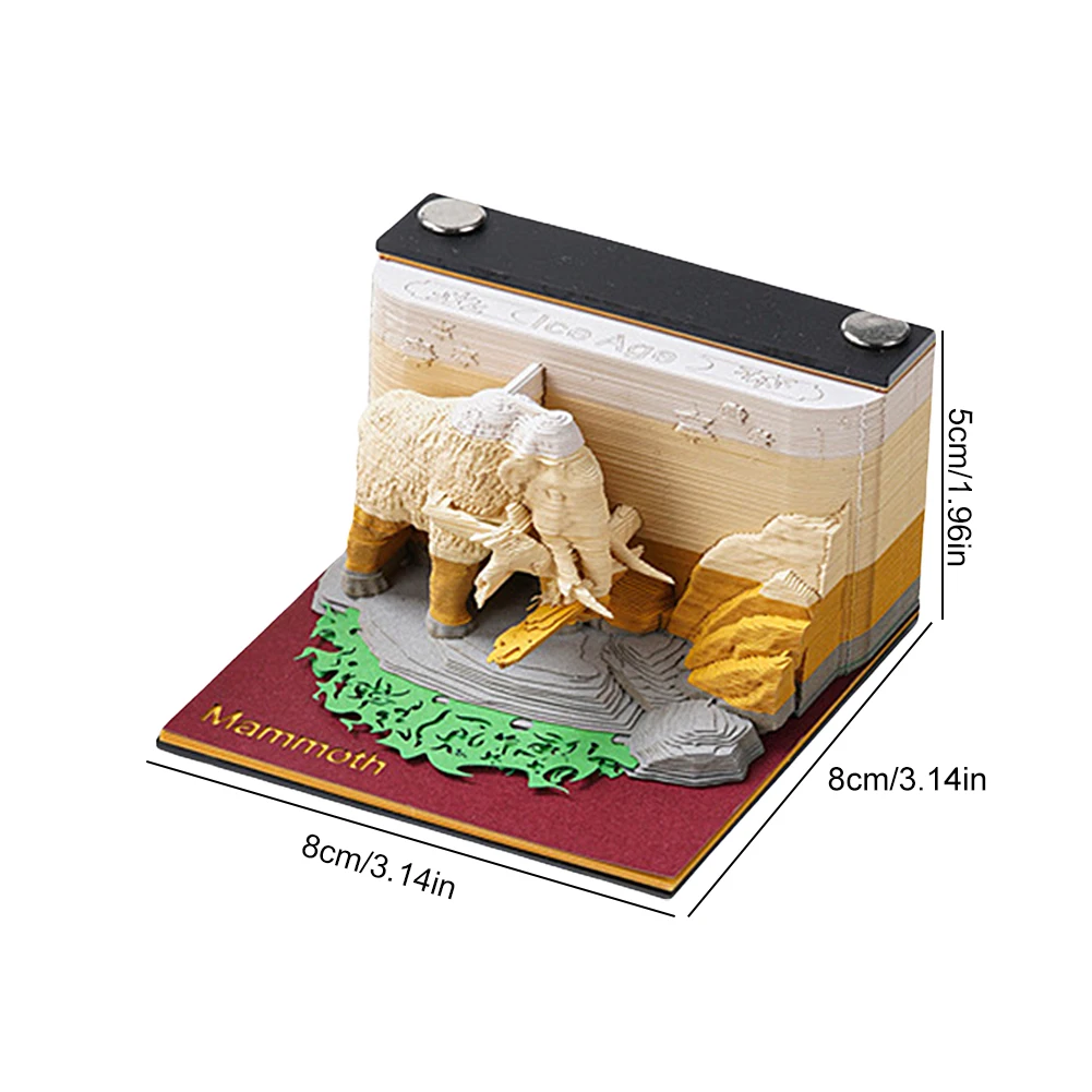 2025 Tear Away Calendar Panoramic Hand-Torn Paper Carving 3D Art Calendar Paper Carving 2025 Calendar Memo Pad Desktop Ornaments