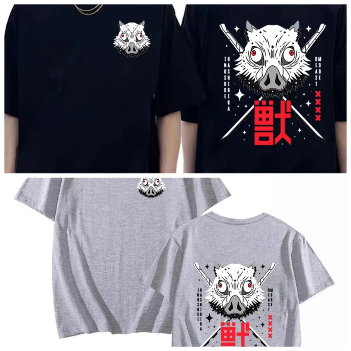 

Hot Hashibira Inosuke Printing T-shirt Women Fashion Short Sleeve Street Anime Pattern Casual Personality Summer T-shirt