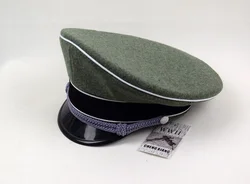 Cosplay German Elite Officer Hat Officer Army Cap W Chin Cords Reenactment