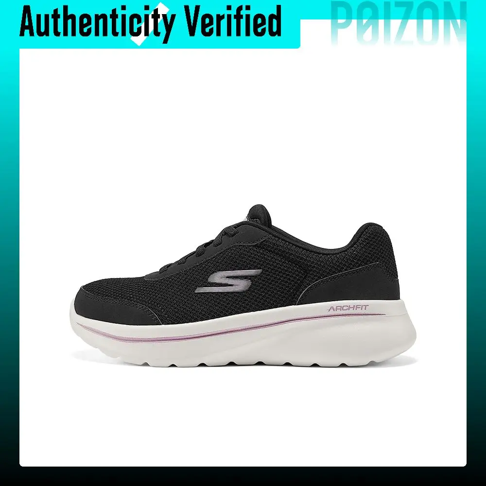 skechers-archfit-low-top-walking-shoes-women's-black-125842-bkmv