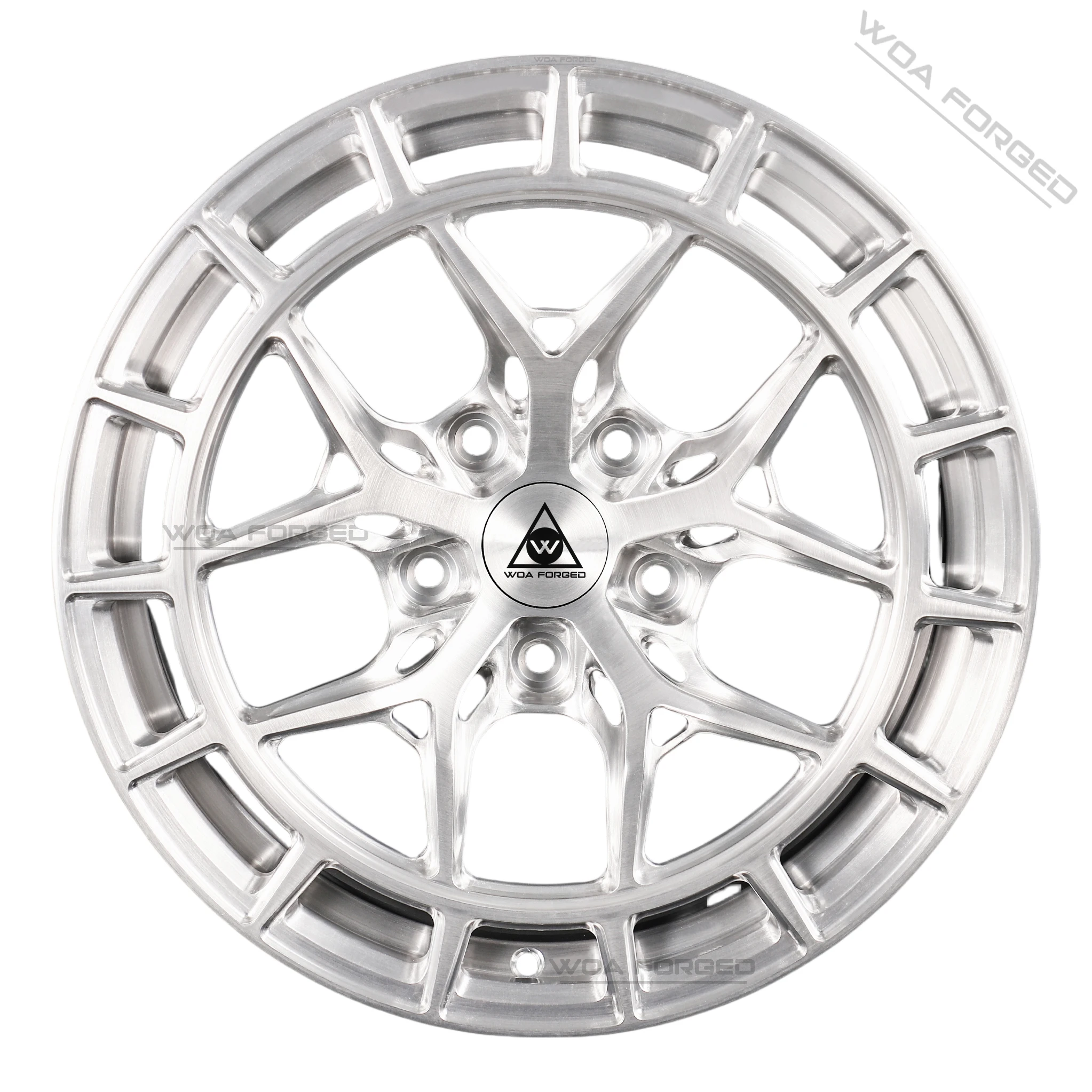 HFX-1Forged Aluminum Alloy Passenger Car Wheels19 20 21Inch Two-piece Textured Silver Concave 5x112 5x120 Y-Shaped for M3 M4