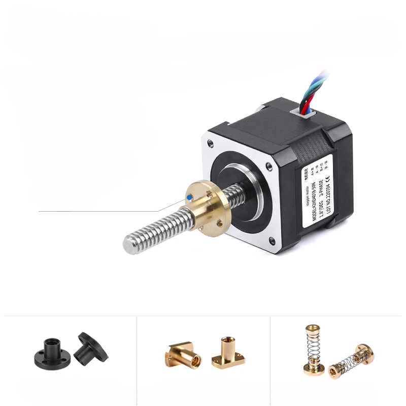 42 선형 나사 스테퍼 모터 T형 모터 T8 나사 1.8 °   리드 2/4/82.6V DC 1.8 °   2상 4선 고성능 모터