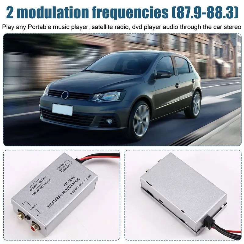 Dependable-In-Car Factory Radio Enhancement With RCA AUX Audio Input Adapter And FM Wired Modulator