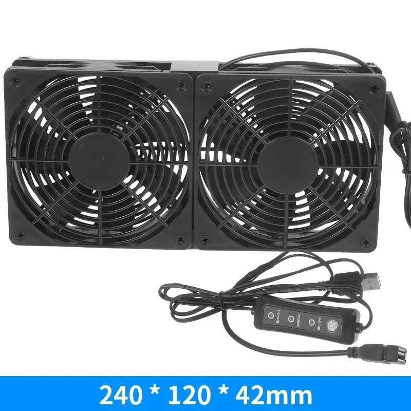 120Mm 5V USB Router Cooling Fan With Speed Controller DIY PC Cooler TV Box Wireless Silent Quiet For Router Modem Receiver