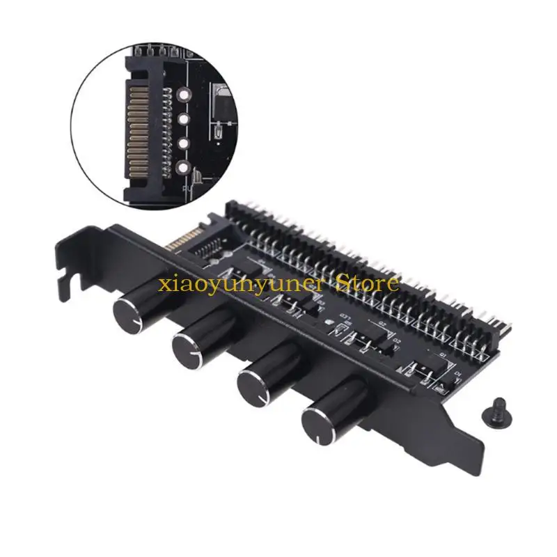 P9JB 4 Knob enfriamiento Ventilador refrigeración PC 8 canales Cuble ventilador para estuche CPU HDD V