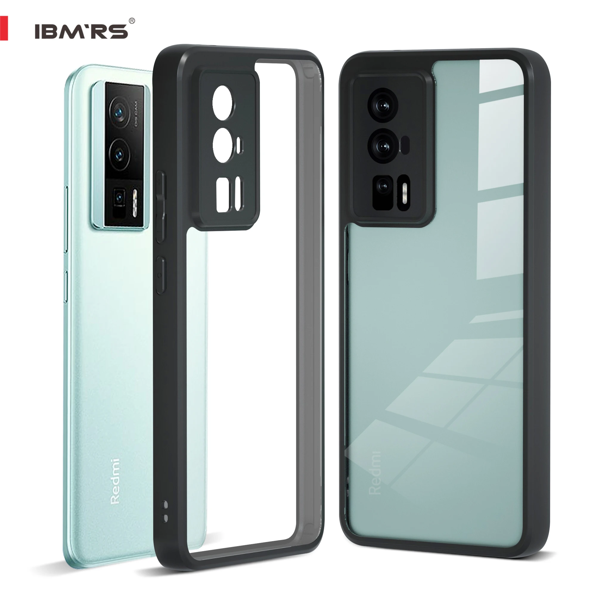 

IBMRS for Xiaomi Poco F5 Pro Case [Military Drop Protection]Shockproof Matte Translucent Slim Phone Case ,Camo Black