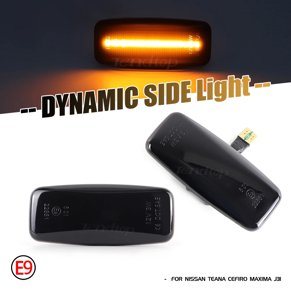 2pcs LED Dynamic Fender indicatore di direzione indicatore di direzione laterale per Nissan Teana Cefiro Maxima J31 04-07 Sylphy Sunny Murano