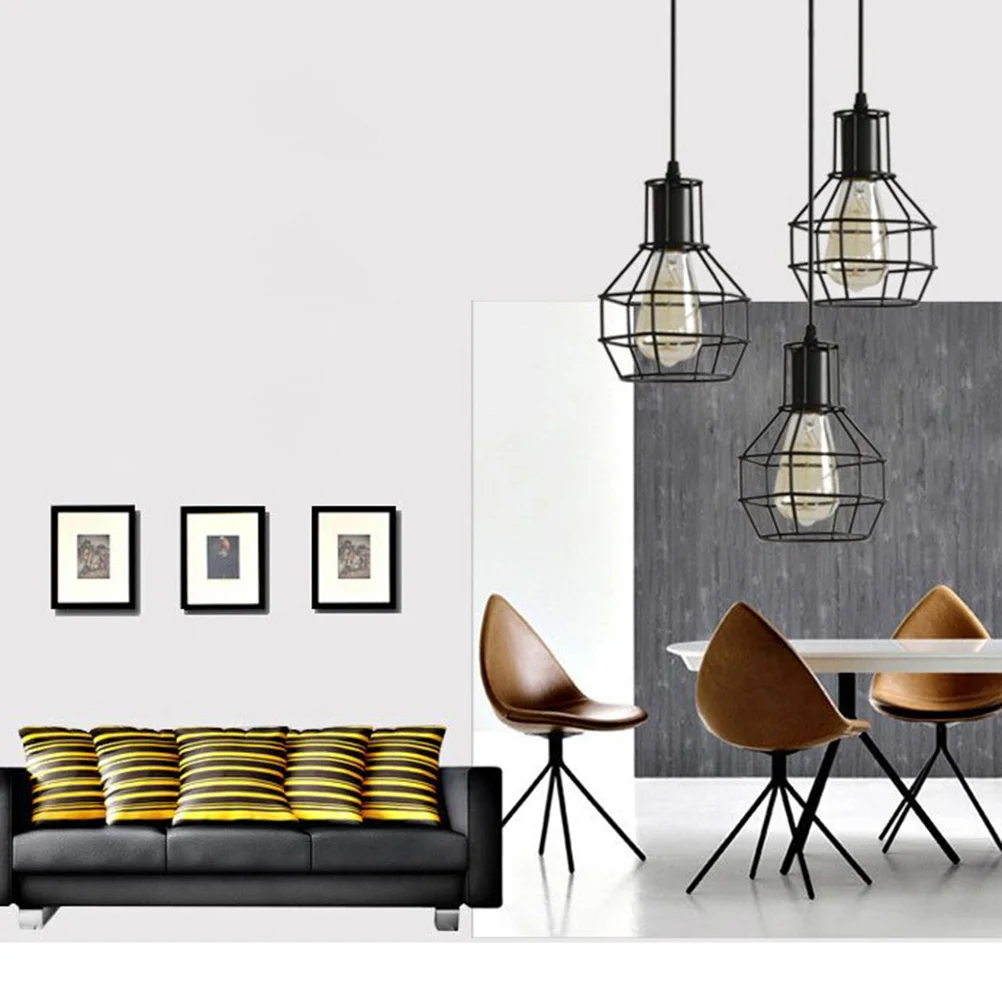 

Wrought Iron Chandelier Modern Lighting Black Pendant Light Without Bulb Metal Ceiling Lamp For Living Room Bar Hotel