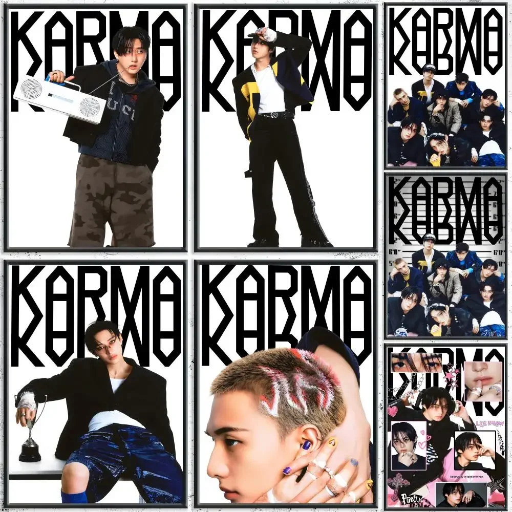 KPOP HTAlbum KARMA Painting Calligraphy HD Canvas Poster Crease Free Waterproof All Space Wall Decor