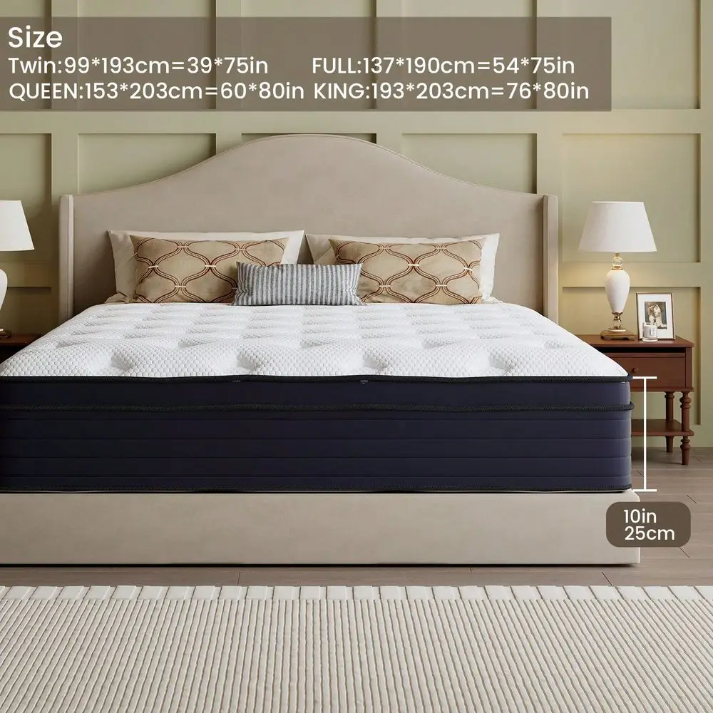 Queen Size Mattress Full Specifications 10 12 14Inch, Twin Full Queen King, Each Crafted With Pocket Springs PressureRelief Mem