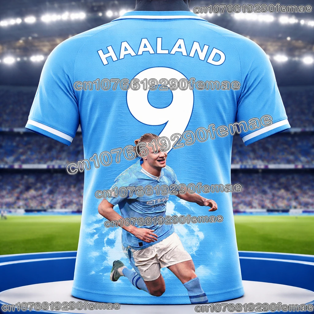 2026 Haaland Fashion Football 3D Printed Fan Commemorative Kids T-Shirt, Quick-Dry Sports Tee for All Seasons and Events
