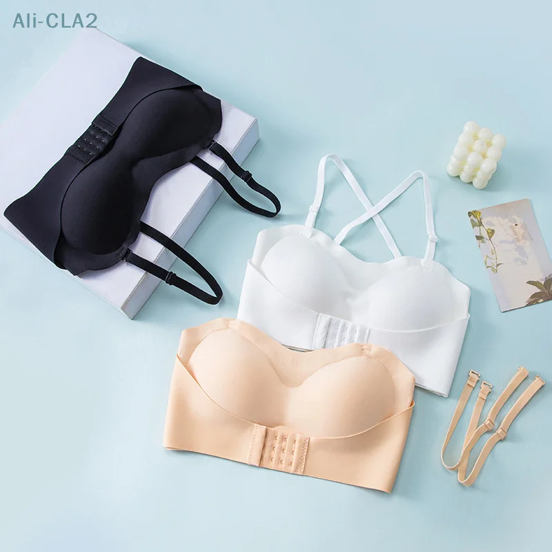 Women Strapless Bra Seamless Tube Tops Breathable Wireless Wedding Brassiere Push Up Bras Sexy Female Lingerie Invisible image 3