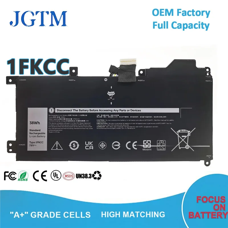 Strength Factory Laptop Battery For DELL Latitude 7200 7210 2-in-1 battery 1FKCC 4JFDV D9J00 NK35K T5H6P 09NTKM 0KWWW4