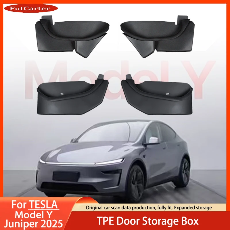 

FutCarter For Tesla ModelY Juniper 2025 Door Side Storage Box Front Rear Side Interior Storage Box Modification Accessories
