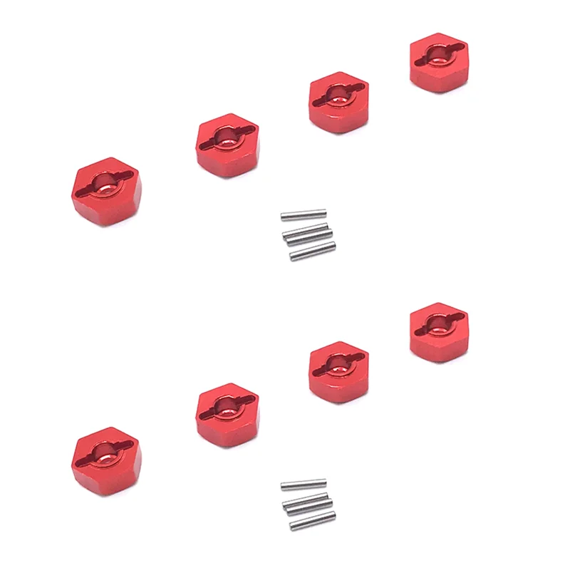 

DELAM-2Set из алюминиевого сплава, 12 мм, шестигранный адаптер ступицы колеса комбайна для Wltoys 104001 1/10, детали для обновления радиоуправляемого автомобиля, аксессуары, красный