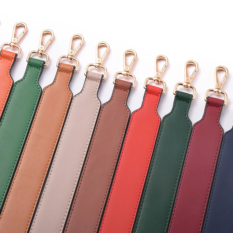 3.5cm wide Bag Handles with Hooks on Both Sides Solid Color Short Handle Strap Leather Durable Bag Handle Stylish Hand Strap