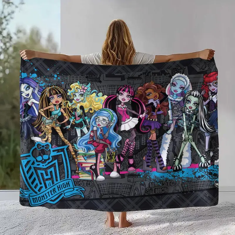 Draculaura Monster High Cartoon Doll Soft Flannel Throw Blanket,Cozy Blanket for Bed,Sofa,Living Room,Picnic,Camping,Home Decor