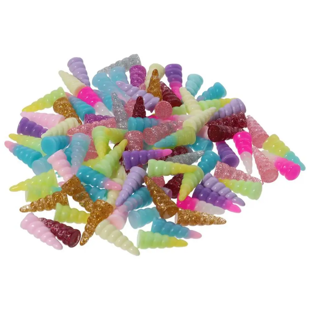 

Pendant for Jewelry making Resin Glitter Horn Charm Multicolor Loose Beads Resin Charms for Key Ring Handmade Crafts Lovers