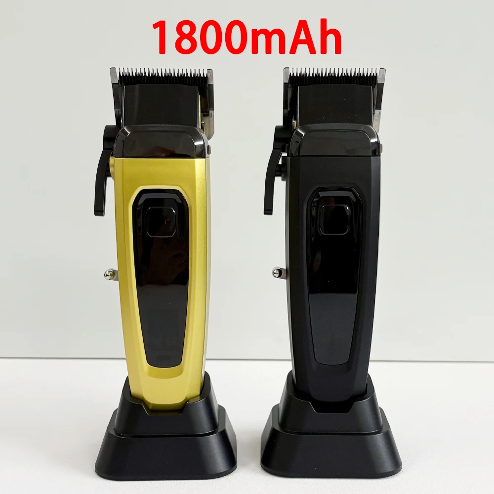 LCD Display Hair Clippers Professional Hair Trimmer With Base 1800mAh Barber Rechargeable Electric Men's Hair Cutting Machine