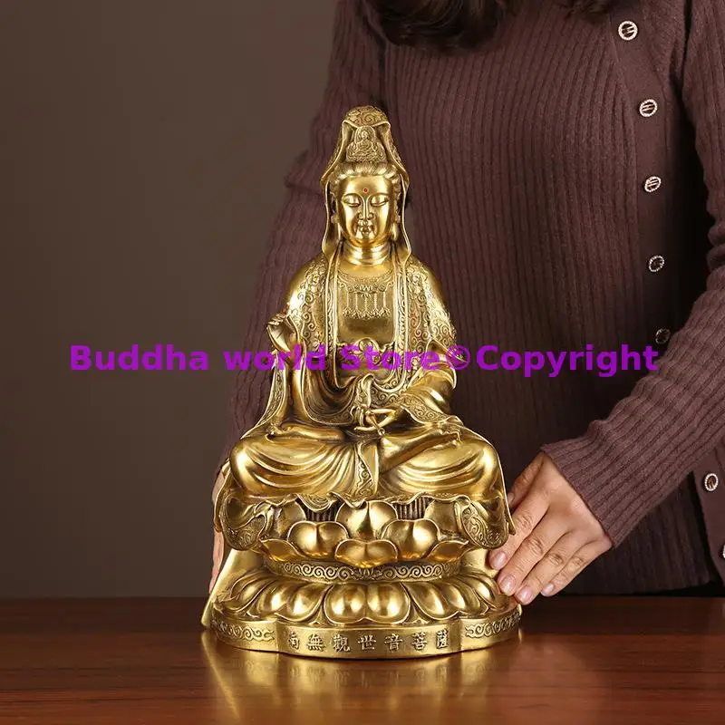 2025 Southeast Asia Avalokitesvara GUAN YIN goddess God buddha copper statue bless family safety healthy Spiritual Worship