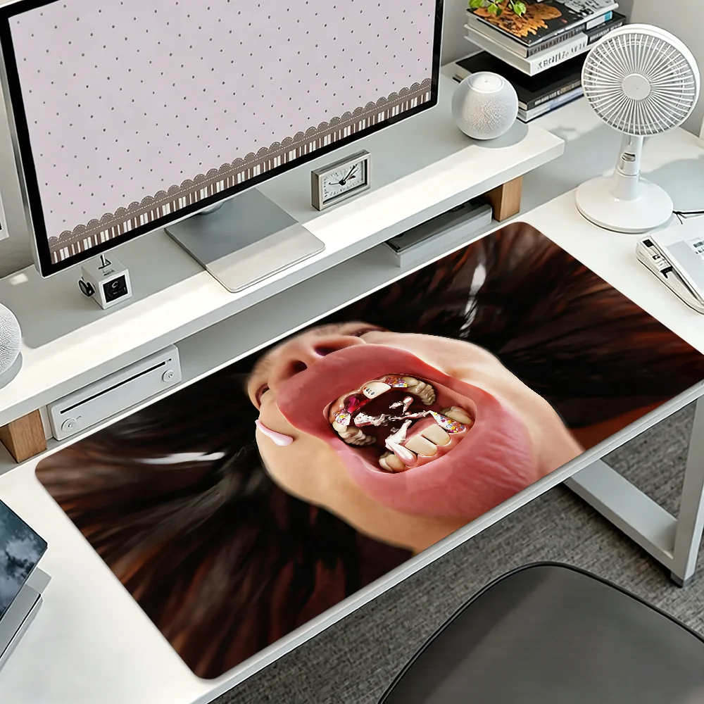 Singer A-AUDREY NUNA Mouse Pad Large Non-slip Lockedge Desktop Computer Desk Mat Keyboard Writing MousePad Office Gamer Student