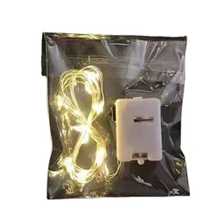 Fio de cobre lâmpada string flash iluminação enfeites árvore de natal 1m 2m 3m colorido quente 3000k