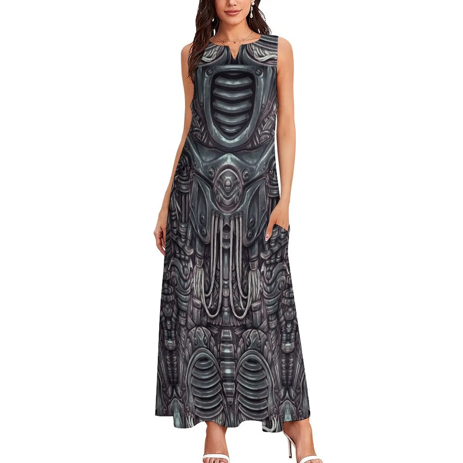 Organic Mech - Xenomorph Long Dress women's summer jumpsuit summer dress woman 2025 trendy